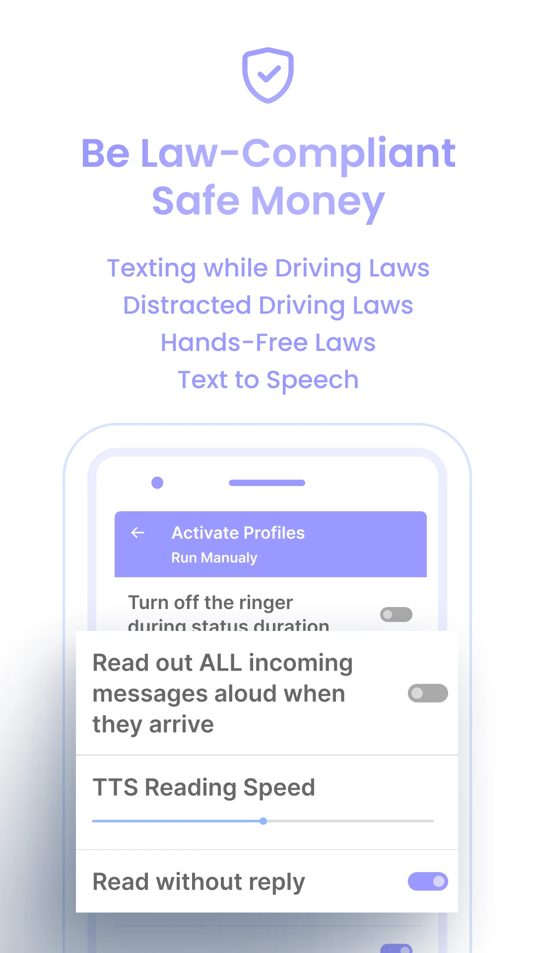 Safe Driving -Calls, SMS Reply screenshot