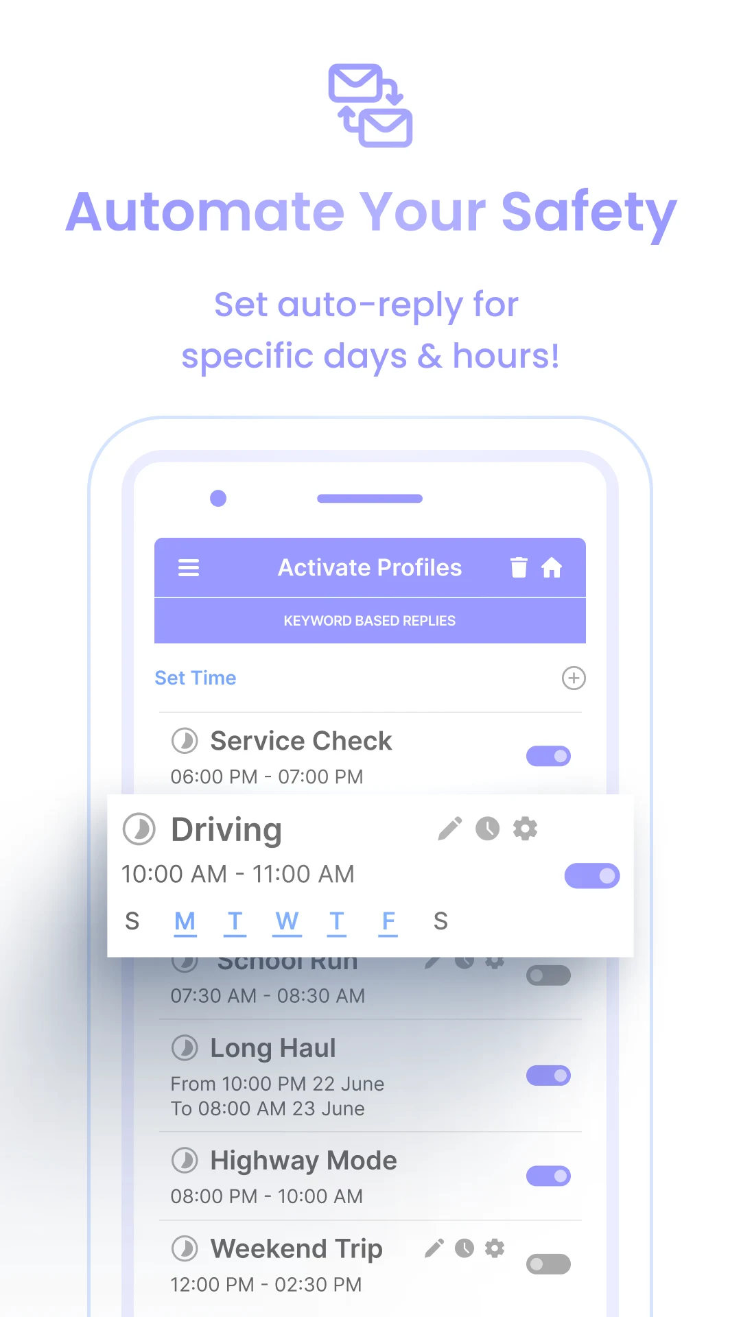 Safe Driving -Calls, SMS Reply screenshot